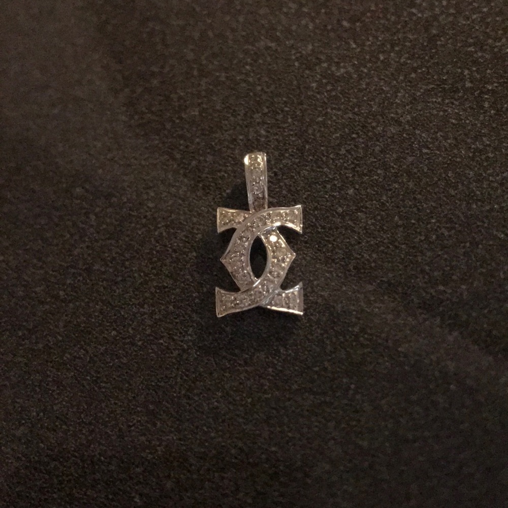 Cartier diamond double c pendant